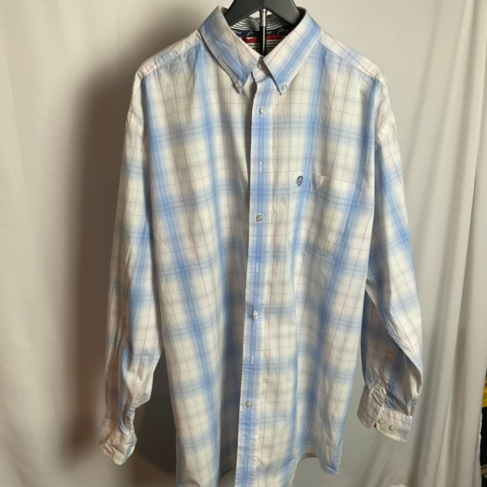 Wrangler George Strait Cowboy Cut Plaid Shirt Size XLT Western Country Ranch